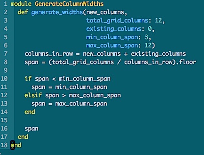 Screen cap of code snippet